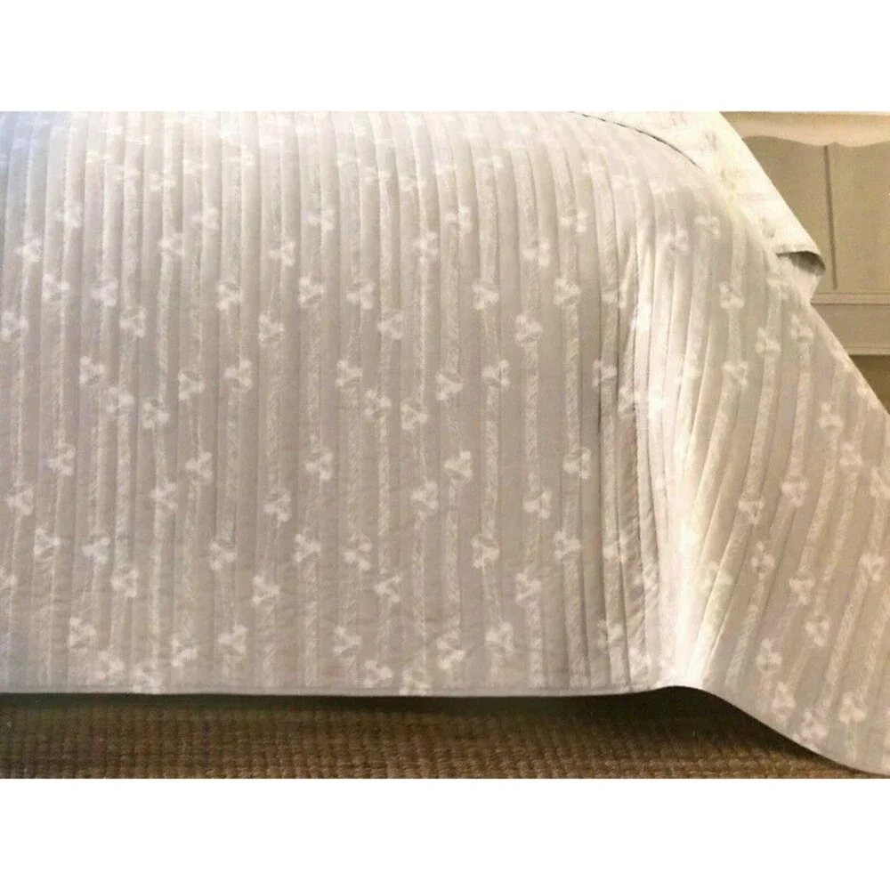 Nautical Twin Quilt and 1 Sham Set Light Comforter Reversible Rope Knot Beach